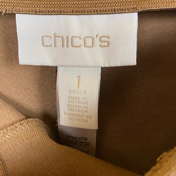 Chico’s Juliet Ponte Brown Ankle Pants Size 8 - Picture 4 of 6
